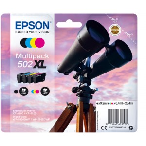 Epson Multipack 4-colours 502XL Ink 6.4ml 9.2ml Negro, Cian, Magenta, Amarillo 550páginas 470páginas cartucho de tinta