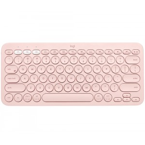 Logitech K380 teclado Bluetooth QZERTY Español Rosa
