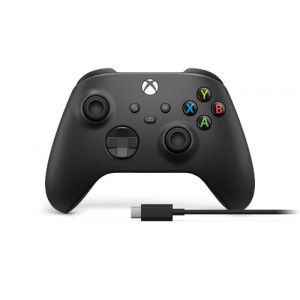 Microsoft Xbox Wireless Controller + USB-C Cable Gamepad PC, Xbox One, Xbox One S, Xbox One X, Xbox Series S, Xbox Series X Anal