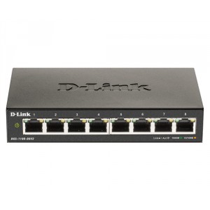 D-Link DGS-1100-08V2 switch Gestionado Gigabit Ethernet (10/100/1000) Negro
