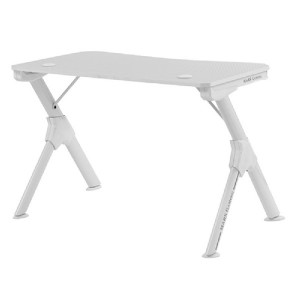 Mars gaming MESA MGD WHITE CHASIS DE ACERO TABLERO 110X60cm ALTURA 74cm CON DISEÑO DE FIBRA DE CARBONO CON GUIAS Y SOPORTES