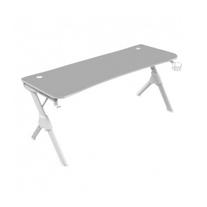 Mars gaming MESA MGD XL WHITE CHASIS DE ACERO TABLERO 160X60cm ALTURA 74cm CON DISEÑO DE FIBRA DE CARBONO CON GUIAS Y SOPORTES