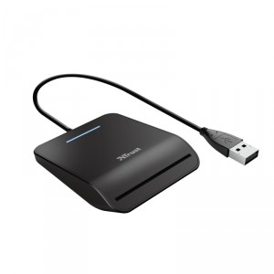 Trust LECTOR DE TARJETAS EXTERNO DNI COMPATIBLE CON DNIE Y SMARTCARDS USB 2.0 NEGRO 23890