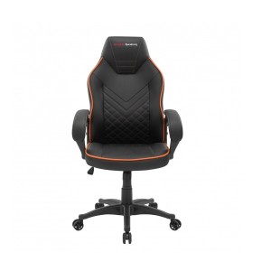 Mars gaming SILLA GAMER MGCX ONE NEGRA CON DETALLE LINEA NARANJA TRANSPIRABLE AIR-TECH PRO PISTON CLASE 4 RUEDAS XL 65mm