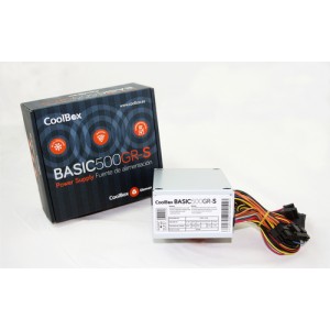 CoolBox BASIC500GR-S 500W SFX Blanco unidad de fuente de alimentación