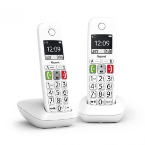 Gigaset E290 Duo TelÃ©fono DECT / analÃ³gico Identificador de llamadas Blanco