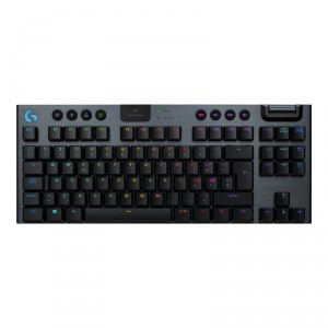 Logitech G915 TKL Tenkeyless LIGHTSPEED Wireless RGB Mechanical Gaming Keyboard teclado RF Wireless + Bluetooth Carbono