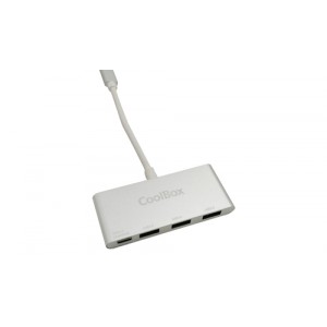 CoolBox COO-HUC3U3PD USB 3.0 (3.1 Gen 1) Type-C 5000Mbit/s Aluminio nodo concentrador