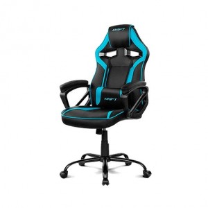 Drift SILLA GAMING DR50BL NEGRO / AZUL INCLUYE COJINES CERVICAL Y LUMBAR