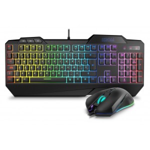 Krom Pack Teclado Semimecanico y Raton Krusher SP