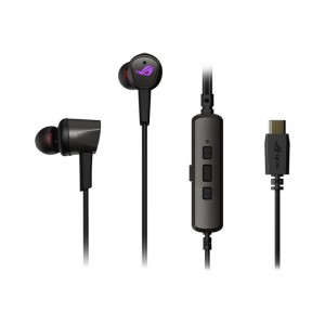 Asus ROG Cetra II - Auriculares internos con micro - en oreja - cableado - cancelación de sonido activo - USB-C - negro