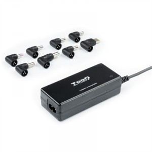 Tooq Cargador de Portátil TQLC-65BS02AT/ 65W/ Automático/ 8 Conectores/ Voltaje 18.5-20V/ 1 USB