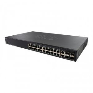 Cisco 550X Series SG550X-24 - Conmutador - L3 - Gestionado - 24 x 10/100/1000 + 2 x 10 Gigabit SFP+ (enlace de subida) + 2 x com