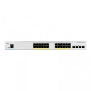 Cisco Catalyst 1000-24T-4G-L - Conmutador - Gestionado - 24 x 10/100/1000 + 4 x Gigabit SFP (enlace ascendente) - montaje en rac