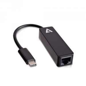 V7 Adaptateur USB-C(m) vers Ethernet(f) RJ45 Noir