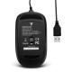 V7 MU200 USB Óptico 1600DPI Ambidextro Negro ratón