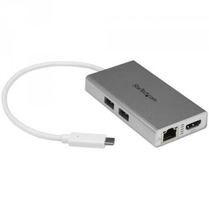 StarTech.com Adaptador USB-C Multifunción para Ordenadores Portátiles - con Entrega de Potencia - 4K HDMI - USB 3.0 - Blanco