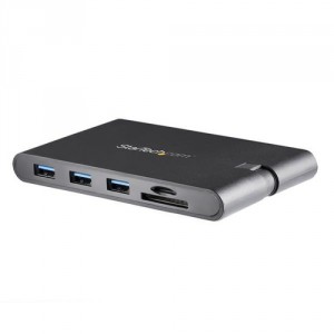 StarTech.com Replicador de Puertos USB-C para Portátiles - Docking Station USB Tipo C HDMI VGA GbE con Lector de Tarjetas SD - W
