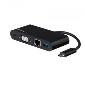 StarTech.com Replicador de Puertos USB-C para Portátiles - Docking Station USB Tipo C VGA GbE con Puerto USB 3.0 - Win Mac Chrom