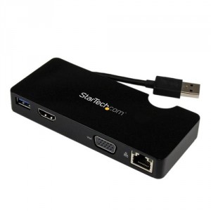 StarTech.com USB3SMDOCKHV base para portátil y replicador de puertos