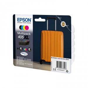 Epson 405XL Multipack - Paquete de 4 - XL - negro, amarillo, cián, magenta - original - blíster con alarmas de RF/acústica - car