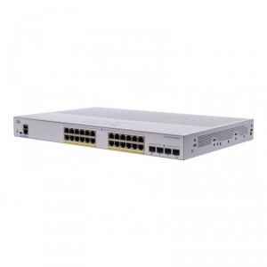 Cisco Business 350 Series 350-24P-4G - Conmutador - L3 - Gestionado - 24 x 10/100/1000 (PoE+) + 4 x Gigabit SFP - montaje en rac