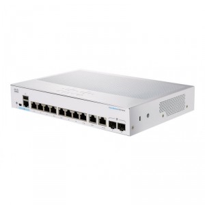 Cisco Business 350 Series 350-8FP-E-2G - Conmutador - L3 - Gestionado - 8 x 10/100/1000 (PoE+) + 2 x SFP combinado - montaje en