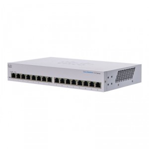 Cisco Business 110 Series 110-16T - Conmutador - sin gestionar - 16 x 10/100/1000 - sobremesa, montaje en rack, montaje en pared