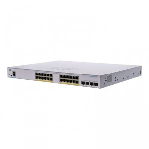 Cisco Business 350 Series 350-24FP-4G - Conmutador - L3 - Gestionado - 24 x 10/100/1000 (PoE+) + 4 x Gigabit SFP - montaje en ra