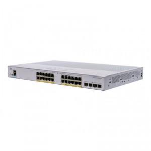 Cisco Business 250 Series CBS250-24P-4G - Conmutador - L3 - inteligente - 24 x 10/100/1000 (PoE+) + 4 x Gigabit SFP - montaje en