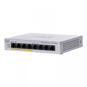 Cisco Business 110 Series 110-8PP-D - Conmutador - sin gestionar - 4 x 10/100/1000 (PoE) + 4 x 10/100/1000 - sobremesa, montaje