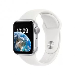 Apple Watch SE/ GPS/ 44mm/ Caja de Aluminio en Plata/ Correa Deportiva Blanco
