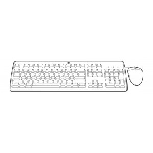 HP USB BFR con kit de teclado/ratón sin PVC, ES