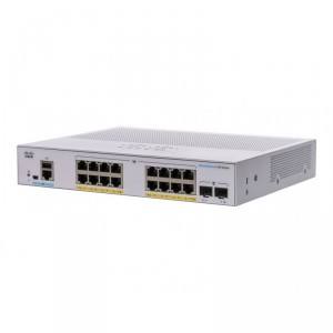 Cisco Business 350 Series 350-16P-E-2G - Conmutador - L3 - Gestionado - 16 x 10/100/1000 (PoE+) + 2 x Gigabit SFP - montaje en r