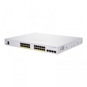 Cisco Business 250 Series CBS250-24FP-4G - Conmutador - L3 - inteligente - 24 x 10/100/1000 (PoE+) + 4 x Gigabit SFP - montaje e