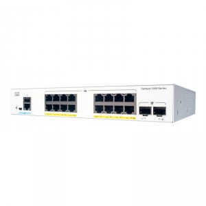 Cisco Catalyst 1000-16FP-2G-L - Conmutador - Gestionado - 16 x 10/100/1000 (PoE+) + 2 x Gigabit SFP (enlace ascendente) - montaj