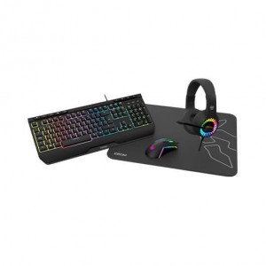 Krom PACK KENYA RATON + TECLADO+ALF+AUR GAMING PACK RATON TECLADO ALFOMBRILLA AURICULARES ARGB