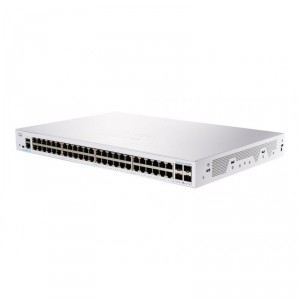 Cisco Business 250 Series CBS250-48T-4X - Conmutador - L3 - inteligente - 48 x 10/100/1000 + 4 x 10 Gigabit SFP+ - montaje en ra
