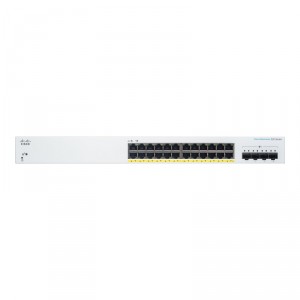 Cisco Business 220 Series CBS220-24P-4X - Conmutador - inteligente - 24 x 10/100/1000 (PoE+) + 4 x 10 Gigabit SFP+ (enlace de su