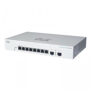 Cisco Business 220 Series CBS220-8FP-E-2G - Conmutador - inteligente - 8 x 10/100/1000 (PoE+) + 2 x Gigabit SFP (enlace ascenden