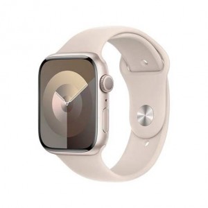 Apple Watch Series 9/ GPS/ 45mm/ Caja de Aluminio Blanco Estrella/ Correa Deportiva Blanco Estrella M/L