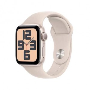 Apple Watch SE 3rd/ GPS/ 40mm/ Caja de Aluminio Blanco Estrella/ Correa Deportiva Blanco Estrella S/M