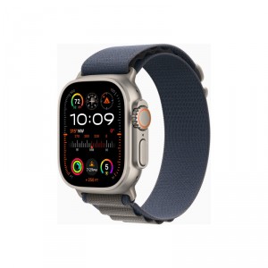 Apple Watch Ultra 2 - 49 mm - titanio - reloj inteligente con Loop Alpine - tela - azul - tamaño de la banda: S - 64 GB - Wi-Fi,