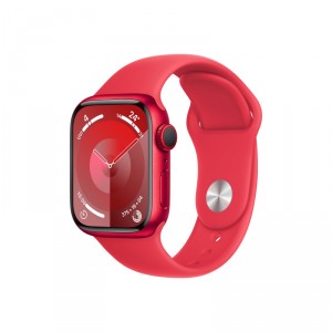 Apple Watch Series 9 (GPS + Cellular) - (PRODUCT) RED - 41 mm - aluminio rojo - reloj inteligente con pulsera deportiva - fluoro