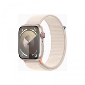 Apple Watch Series 9/ GPS/ Cellular/ 45mm/ Caja de Aluminio Blanco Estrella/ Correa Deportiva Loop Blanco Estrella