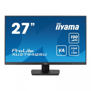 Iiyama ProLite XU2794QSU-B6 - LED - 27 - 2560 x 1440 WQHD @ 100 Hz - VA - 250 cd/m² - 4000:1 - 1 ms - HDMI, DisplayPort