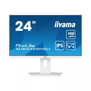 Iiyama ProLite XUB2492HSU-W6 - LED - 24 (23.8 visible) - 1920 x 1080 Full HD (1080p) @ 100 Hz - IPS - 250 cd/m² - 1300:1