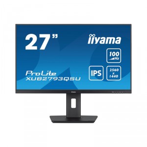 Iiyama ProLite XUB2793QSU-B6 - LED - 27 - 2560 x 1440 QHD @ 100 Hz - IPS - 250 cd/m² - 1300:1 - 1 ms - HDMI, DisplayPort