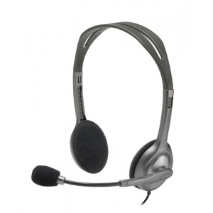 Logitech H111 Binaurale Diadema Gris auricular con micrófono