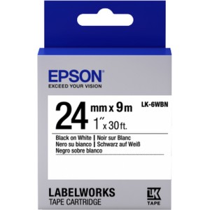 Epson LK-6WBN 24mm x 9m cinta para impresora de etiquetas